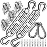 Sonnensegel Befestigung Set Sonnensegel Zubehr 304 Edelstahl Sonnensegel Befestigungsset sonnensegel Spanner Zubehr Montage Aufbau Set fr Viereck und Dreieck