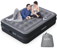 iDOO Air Bed, Inflatable bed with Built-in Pump, 3 Mins Quick Self-Inflation/Deflation Air Mattress, Comfortable Top Surface Blow Up Bed for Home Portable Camping Travel 190x100x46cm 250kg MAX, Single