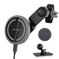 OHLPRO Magnetic Wireless Car Charger,15W Fast Charging for MagSafe Car Mount Charger, 360 Adjustable Auto Alignment Air Vent Mount for iPhone15/15 Pro/15 Pro Max/14/13/12/Pro/Pro Max/Plus/Min