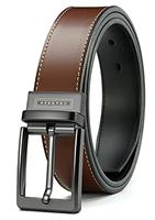 CHAOREN Belts for Men, Reversible Mens Leather Belts 1 3/8" Black & Brown for Trousers, Rotating Buckle for Double-Sided Use