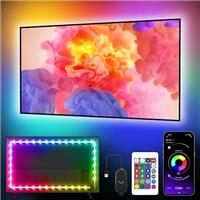 Mexllex TV LED Lights, 4M TV Backlight for 50''-70'' TV, Music Sync LED TV Light with Bluetooth Function - RGB Color Changing Light Strip for Bedroom Home Party Theater (13.12ft)