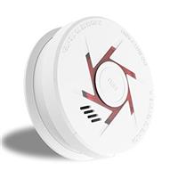9V Battery Photoelectric Smoke Alarm With 10 Years Life Smoke Detector with Test Button 2 Pack