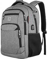 KASIBON Laptop Backpack with USB Charging&Headphone Port,Anti-Theft Business Laptop Backpack with Breathable Padded Shoulder Strap, Water Resistant Computer Rucksack