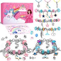 INOMO Unicorn Gifts for Girls, Jewellery Bracelet Making Kit, Gifts for Teenage Girls Easter Crafts Gifts for Kids, Arts and Crafts for Kids Girls Toys Age 8-12, Girls Birthday Gifts, Christmas Gifts
