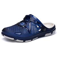 Mens Clogs Garden Sandals Lightweight Garden Clogs for Men Summer Sliders Mules Casual Pool Beach Outdoor Blue Black Size 6.5-13 UK