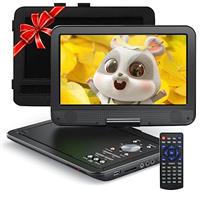 YOTON 12.5" Portable DVD Player with 10.5" HD Swivel Screen for Car and Kids, Built-in Battery, Supports Earphone/AV-IN/AV-OUT/USB/SD Card/TV Sync and DVD/VCD/MPG/JEPG Formats[Not Support Blu-ray]