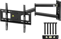 FORGING MOUNT Long Reach 1090mm TV Wall Bracket Mount Swivel Tilt Full Motion Articulating Arm TV Bracket for 37"-80" Flat/Curve TVs,Holds up to 50kg,Max VESA 600x400mm