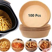 Air Fryer Disposable Paper Liner, Non-Stick Disposable Air Fryer Liners, Baking Paper for Air Fryer Oil-Proof, Water-Proof, Food Grade Parchment for Baking Roasting Microwave