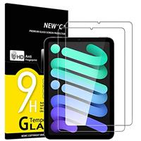 NEW'C 2 Pack Designed for iPad mini 7 (A17 Pro, Model 2024, 7th Generation) / mini 6 (Model 2021, 6th Generation), 8.3 inches Screen Protector Tempered Glass, Bubble Free, Ultra Resistant