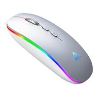 Bluetooth Mouse, Rechargeable Bluetooth (BT 5.1+2.4G) Wireless Mouse, Silent Computer Mice for Laptop Desktop, MacBook, Windows, Mac OS