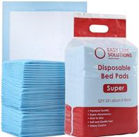 25 x Easy Care Solutions 60 x 90 cm Super | Premium Disposable Incontinence Bed Pads | High Absorben