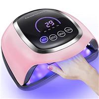 LED UV Nail Lamp,168W UV Lamps for Gel Nails,Gel Nail Lamp with 7.5 Inch Large LCD Touch Screen/4 Ti