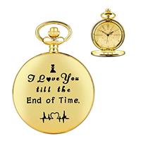 Engraved Pocket Watch to My Husband I Love You Till The End