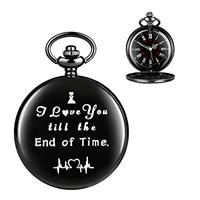 Engraved Pocket Watch to My Husband I Love You Till The End