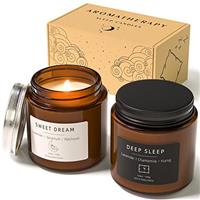 Sleep Candles Gifts for Women, BOYUJK Lavender Scented Candles Gift Set for Anxiety, Lavender Promotes Sleep, Chamomile Relieves Stress, Relaxation Birthday Gifts for Women