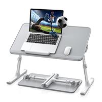 Lap Desk, SAIJI Bed Table, Thick Stable Feet, Height and Angle Adjustable, Enough Mouse Space, up to 17'' Laptop, for Homeoffice, Breakfast, Study