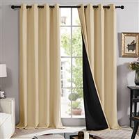 Deconovo Total Blackout Satin Curtains