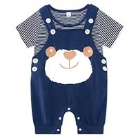SFreeBo Infant Baby Boys Clothing Sets 2pcs Newborn Baby Cotton Romper Outfits Suit Toddler Kids Pyjamas Short Sleeves T-Shirt Dungarees 0-24 Months
