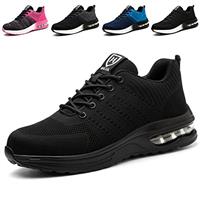 Hitopteu Lightweight Safety Shoes Men Women Steel Toe Cap Trainers Work Shoes Breathable Non Slip Industrial Work Boots