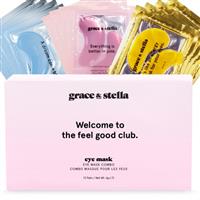 Award Winning Under Eye Mask - Reduce Dark Circles, Puffy Eyes, Undereye Bags, Wrinkles - Gel Under Eye Patches, Vegan Cruelty-Free Self Care by grace and stella