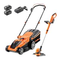 LawnMaster MX 24V 34cm Cordless Lawnmower Plus Spare BatteryMX 24V 4.0Ah Lithium Ion Battery and F