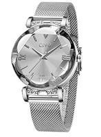 CIVO Womens Watches Stainless Steel Analogue Designer Elegant Waterproof Classic Dress Casual Wrist Watches for Woman