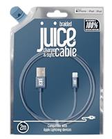 Juice Apple iPhone Lightning 2 m Charger and Sync Cable for Apple iPhone 13, 13 Pro, 12, 12 Mini, SE, 11, XS, XR, X, 8, 7, 6, 5, iPad, Pro, Air, Mini, Airpods Pro - White