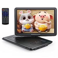 YOTON 16.9" Portable DVD Player with 14.1" HD Swivel Screen for Car, 4-6 Hours Playtime with Battery, Smart Memory Playback, USB/SD Support [Blu-ray Not Supported]