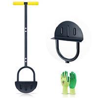 Colwelt Saw-Tooth Lawn Edging Tool 96cm, T-Grip Half Moon Lawn Edger, Long Handled Edging Tools for Grass Lawn Edging