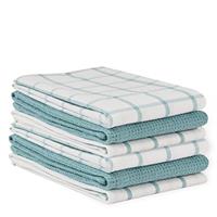 LANE LINEN Kitchen Towels Set - Dish Towels, 18x 28, Large Cotton Kitchen Hand Towels, Flat & Terry Towel, Highly Absorbent Tea Towels Set with Hanging Loop, Premium Dish Towels for Kitchen