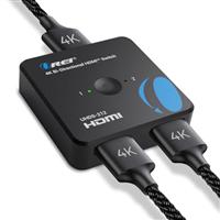 OREI 4K HDMI Splitter 1x2 Duplicate/Mirror Display, Full HD 1080P, 4K@30Hz, USB Powered