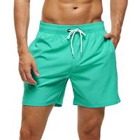 Arcweg Men's Swim Trunks Mens Board Shorts with Zipper Pockets Surfing Stretchy Beach Shorts Breathable Mesh Lining Quick Dry