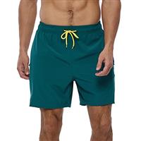 Arcweg Men's Swim Trunks Mens Board Shorts with Zipper Pockets Surfing Stretchy Beach Shorts Breathable Mesh Lining Quick Dry