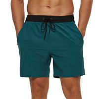 Arcweg Men's Swim Trunks Mens Board Shorts with Zipper Pockets Surfing Stretchy Beach Shorts Breathable Mesh Lining Quick Dry