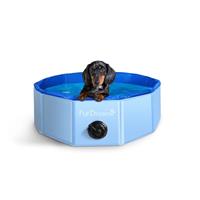 Furdreams Foldable Pet Swimming Pool, Hard Plastic Dog Bathtub, Portable Multi-functional Outdoor PVC Non-Slip Kiddie Pool, Enjoy Summer Shine in Your Garden, For Children, Cats, Puppies