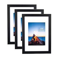 Wooden photo frame with mat
