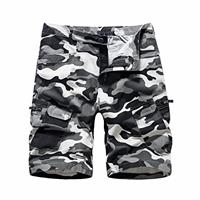 LY4U Mens Cargo Shorts Casual Cotton Combat Shorts with Multi Pockets