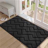 Biscpro Door Mat DoorMat Indoor Washable,Doormat Indoor Dirt Trapper Non-slip,Absorbent Inside Entrance Rug Mat for Entryway,Patio,Garden,Laundry Room,Pets