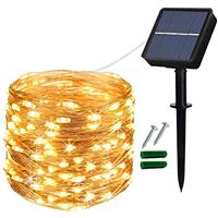 Lezonic Solar Garden Lights Outdoor, 3Pack Each 120 LED Solar Fairy Lights Waterproof, 8 Mode Outdoor/Indoor Garden Lights Copper Wire Lighting for Wedding, Patio, Yard, Tree, Christmas (Cold White)