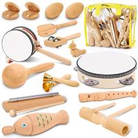 Jojoin Toddler Musical Instruments - 24PCS Baby Musical Instrument - Kids Wooden Percussion Musical Instruments Toys with Tambourine Xylophone - Musical Sensory Instruments Toys for 3 4 5 Year Old