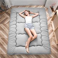 MAXYOYO Futon Mattress, Padded Japanese Floor Mattress Quilted Bed Mattress Topper, Extra Thick Folding Sleeping Pad Breathable Floor Lounger Guest Bed for Camping Couch