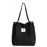 FITDON Corduroy Totes Bag, Shoulder Handbags Big Capacity Shopping Bag for Women Girls