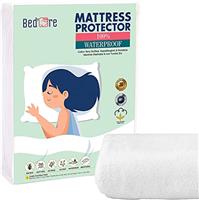 BedOre Waterproof Mattress Protector - Cotton Rich Fitted Mattress Topper/Cover - Machine Washable -