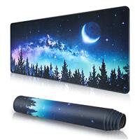 EFISH Japan Art Kanagawa Surfing Mouse Pad (31.5 11.8 0.12 inch) Extended Large Mouse Mat Desk Pad, Stitched Edges Mousepad,Non-Slip Rubber Base,Keyboard Pad,XL Gaming Mouse Pad