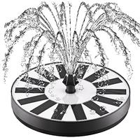 SZMP Solar Fountain with Flower, 3.5W Bird Bath Fountains, Solar Powered Garden Water Feature Pump for Humingbirds, Outdoor Water Fountain with 7-in-1 Nozzles, 4 Fixed Pipes for Garden, Pool, Pond