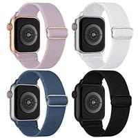 Stretchy Strap Compatible with Apple Watch Straps 38mm 40mm 41mm 42mm 44mm 45mm 46mm 49mm, Adjustable Braided Sport Elastic Bands Women Men Wristbands for iWatch Series 10/9/8/7/6/5/4/3/2/1 SE,Ultra 2