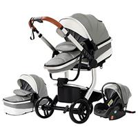 Magic ZC 3 in 1 Pushchair Pram Travel System, Baby Stroller 3 in 1 with Reversible Two Pushing Modes, Newborn Infant Carriage One-Click Folding, Toddler Buggy Aluminum Frame