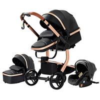 Magic ZC 3 in 1 Pushchair Pram Travel System, Baby Stroller 3 in 1 with Reversible Two Pushing Modes, Newborn Infant Carriage One-Click Folding, Toddler Buggy Aluminum Frame
