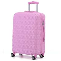CMY Lightweight 4 Wheel ABS Hard Shell Travel Trolley Luggage Suitcase Set, Medium 24" Hold Check in Luggage (Rose Gold)