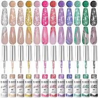 RARJSM Nail Art Gel Liner Polish Set 5ml French Line Painting Gel Polish Nail Design Art Manicure Set 12 Colors